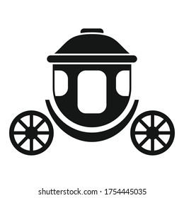 Chariot brougham icon. Simple illustration of chariot brougham vector icon for web design isolated on white background