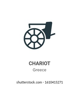Chariot glyph icon vector on white background. Flat vector chariot icon symbol sign from modern greece collection for mobile concept and web apps design.