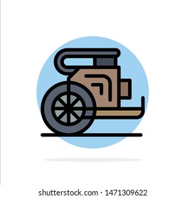 Chariot, Horses, Old, Prince, Greece Abstract Circle Background Flat color Icon. Vector Icon Template background
