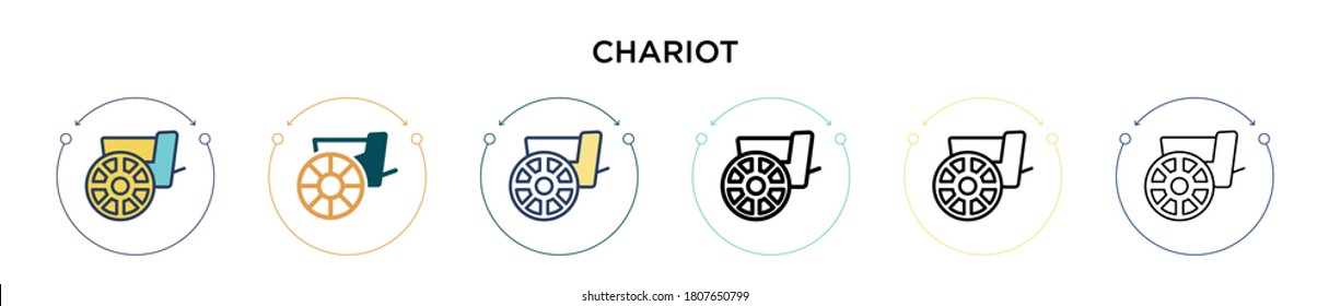 Icono de carro en estilo relleno, delgado, contorno y trazo. Ilustración vectorial de dos iconos de los vectores de carros de color y negro se puede utilizar para móviles, ui, web