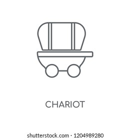 Chariot linear icon. Chariot concept stroke symbol design. Thin graphic elements vector illustration, outline pattern on a white background, eps 10.