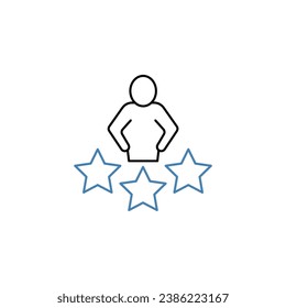 Charisma concept line icon. Simple element illustration.Charisma concept outline symbol design.