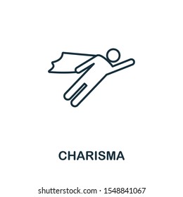 Charisma Icon Outline Style. Thin Line Creative Charisma Icon For Logo, Graphic Design And More.