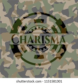 Charisma on camouflage texture