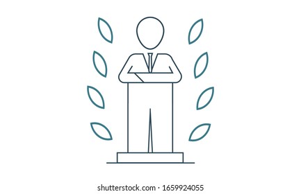  Charisma Vector Icon Illustration. Creative Sign From Business Management Icons Collection. Filled Flat Charisma Icon For Computer And Mobile.