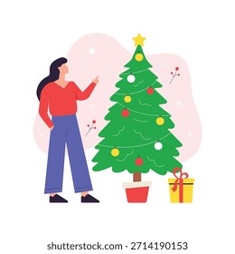Vector de árbol de carisma ilustración plana EPS 10 archivo 