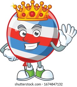 A Charismatic King of independence day balloon cartoon character design