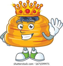 A Charismatic King of kataifi cartoon character design