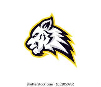 Charismatic White Tiger Logo In Isolated White Background