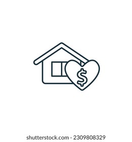 Charitable foundation icon. Monochrome simple sign from donation collection. Charitable foundation icon for logo, templates, web design and infographics.