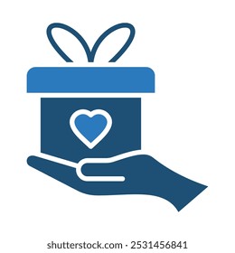 Charitable Giving ícone linha vetor ilustração