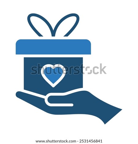 Charitable Giving icon line vector illustration