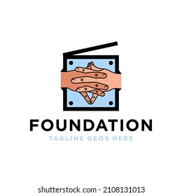 charitable institution or foundation illustration logo design