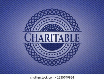 Charitable jean background. Vector Illustration. Detailed.