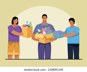 charitable people with donations character