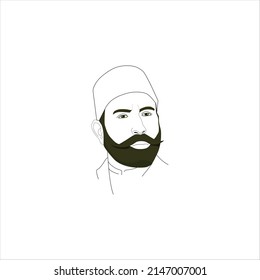 
Charitable Zeynalabdin Taghiyev portrait illustration sketch line art Baku Azerbaijan
