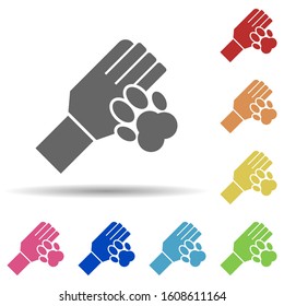 Charity, animal in multi color style icon. Simple glyph, flat vector of charity icons for ui and ux, website or mobile application