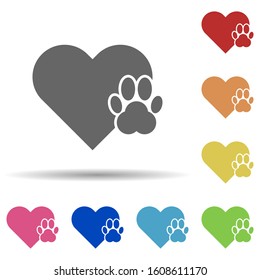 Charity, animal in multi color style icon. Simple glyph, flat vector of charity icons for ui and ux, website or mobile application