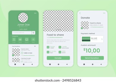 Charity-App, Vektordesign in eps 10