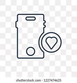Charity App vector outline icon isolated on transparent background, high quality linear Charity App transparency concept can be used web and mobile
