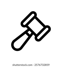 Charity auction. Editable stroke vector icon.