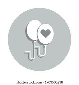 Charity, balloons badge icon. Simple glyph, flat vector of Charity icons for ui and ux, website or mobile application