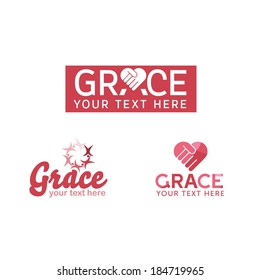 Charity or beneficence vector design template. 