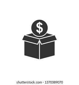 Charity, box icon. Element charity icon. Premium quality graphic design icon. Signs and symbols collection icon for websites, web design, mobile app on white background