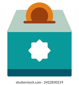Charity Box Icon Ramadan, for infographic, web, app, etc
