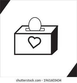 Charity Box Icon Vector illustration