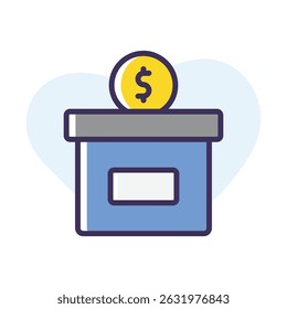 ilustração de stock de ícone de vetor de Caixa de Caridade
