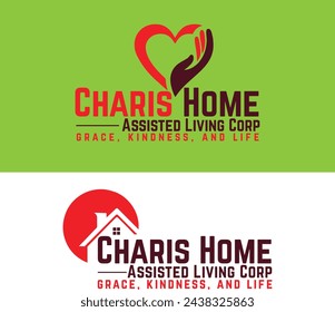 charity and care logo slogan  tagline vector illustration House Care logo Template, Medical House Logo


