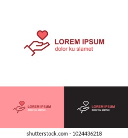 Charity care logo vector isolated, suitable for your non-commercial community logo