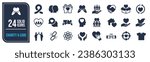 Charity and care solid icons collection. Containing donation, friendship, volunteer, foundation etc icons. For website marketing design, logo, app, template, ui, etc.