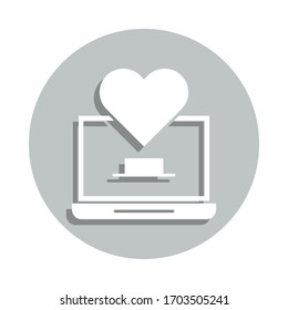 Charity, computer badge icon. Simple glyph, flat vector of Charity icons for ui and ux, website or mobile application