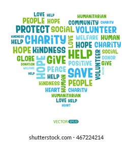 Charity concept. Vector illustration