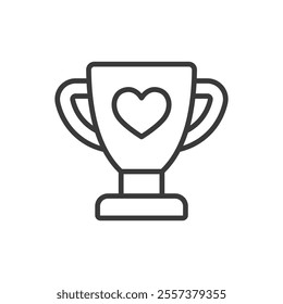 Charity Cup icon in line design. Charity, cup, donation, support, kindness, help, compassion on white background vector. Charity Cup editable stroke icon