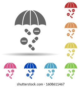 Charity, cure in multi color style icon. Simple glyph, flat vector of charity icons for ui and ux, website or mobile application