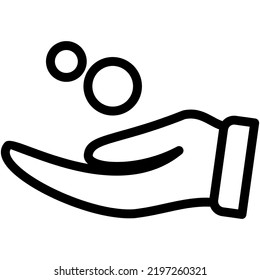 charity day icon group created using line style variations