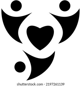 charity day icon group created using solid style variations