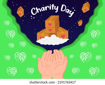 Charity Day Vector Illustration Design, Pray and Love Themes