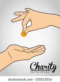 charity design over gray background vector illustration 