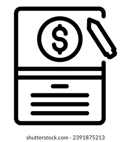 Charity document icon outline vector. Help support. Social help