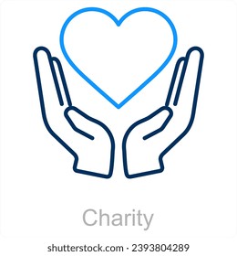 Charity and donate icon concept