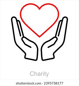 Charity and donate icon concept