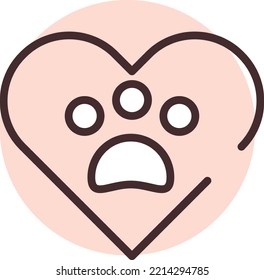 Charity and donation animals, illustration, vector on white background.