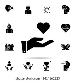 charity, donation, giving, hand, love icon. Universal set of peace and humanrights for website design and development, app development