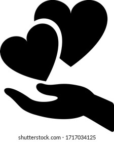 Charity and donation icon set