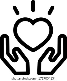 Juego de iconos de beneficencia y donación