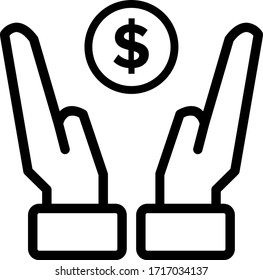 Charity and donation icon set